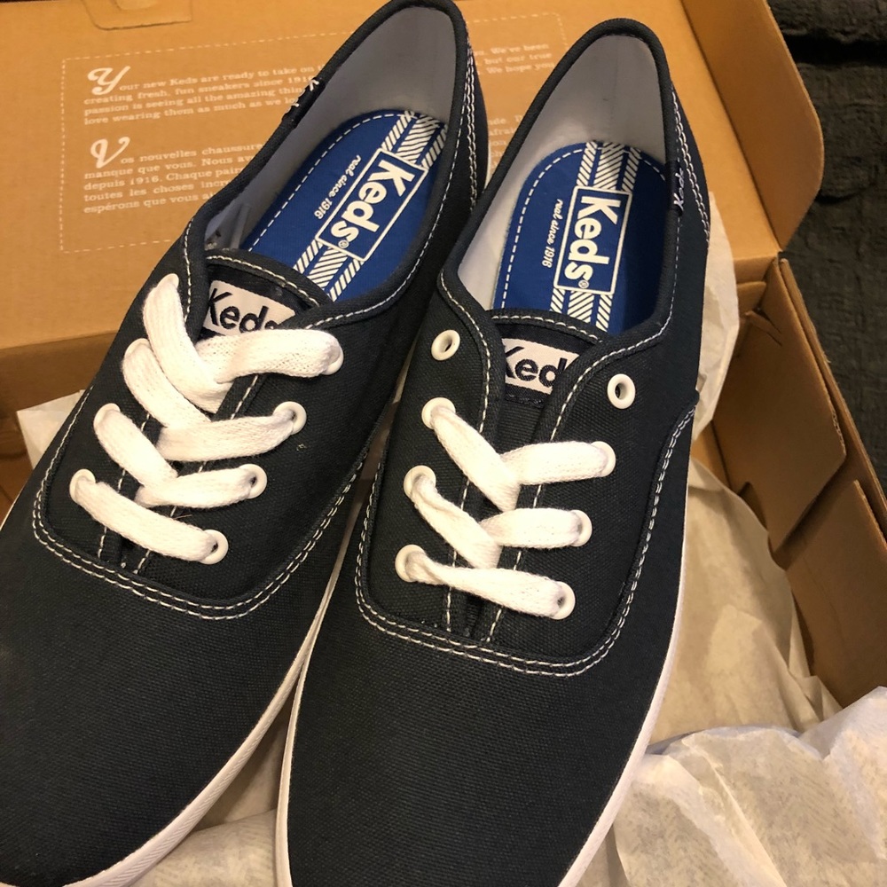 Navy blue Keds sneakers
